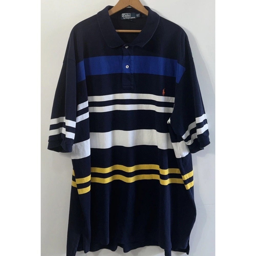 Mens Polo Ralph Lauren Big & Tall Polo Shirt Sz 4XLT EC